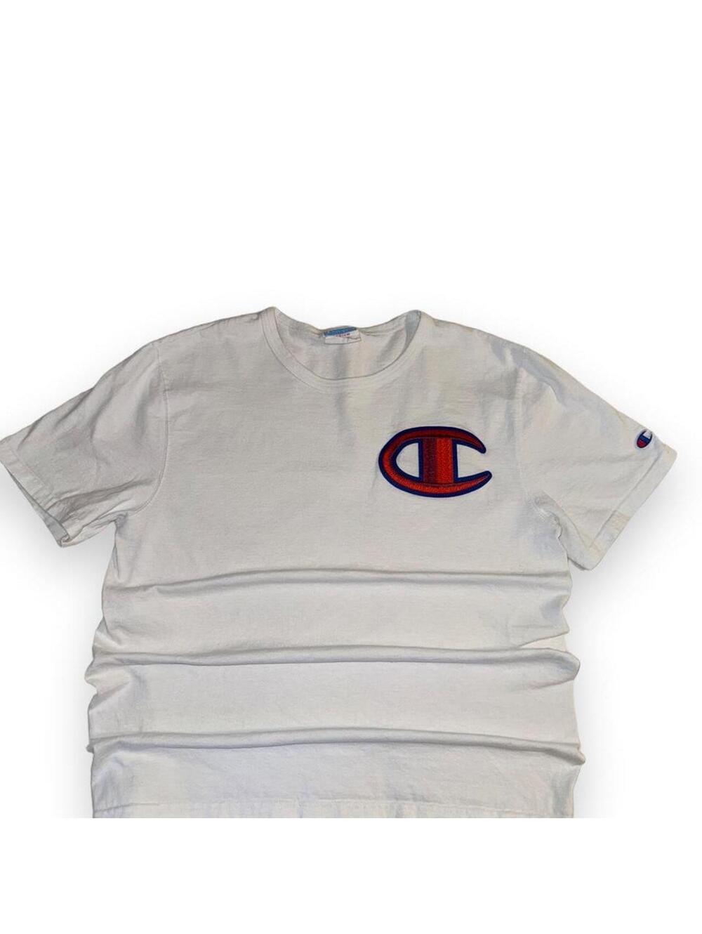Champion Men's White and Grey Tshirt